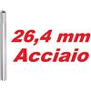 CSM Canotto Tubo Reggisella Candela Acciaio 25,8-26,0-26,2-26,4-28,6 Argento (26.4 mm)
