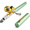 Andux Mini Canna da Pesca Notebook Lo Strumento Penna Pesca Carbon Rock Canna da Pesca Canna da Spinning in Acqua salata GBG-01 (Blu)