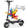 OOTD T10 Monopattino Elettrico Adulto, 11 Pollici Scooter Elettrico Pieghevole con Grande Batteria Autonomia fino 60KM, Display HD, Doppio Freno a Disco e Ammortizzatori, Pneumatico Semi Off Road Tubeless