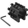 Gexgune Supporto per tubo da 25 mm a 5 posizioni - Torcia elettrica a tre binari in alluminio regolabile e impugnatura laser per fucile calibro 12 - Compatibile con P.icatinny - Sgancio rapido