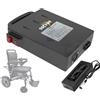 SSCYHT Batteria Sedia rotelle elettrica Pieghevole 7S 29,4V Batteria Ricambio Litio 24V 10AH 12AH per Accessori per Sedia a rotelle motorizzata 50-288W con Caricabatterie,No/Case,24V12Ah