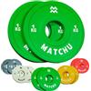 Matchu Sports | Mini dischi manubri | (2X) 0,25-2,5 KG | Diametro anello centrale 50mm | Grigio | Set di 2 pezzi | Dischi per manubri | Paraurti | Dischi di peso | (Nero - 2 X 0.25 KG)