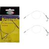 Pescasubito.com Set 2 Cavetti Acciaio con Amo Doppio Terminali per Innesco Vivo Luccio Pesce Serra Teleferica Misura Ami N. 2