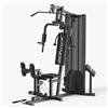 JK FITNESS [Stazione Multifunzione HomeGym Con Pacco Pesi 67Kg] MultiGym Macchina A Cavi Per Allenamento Forza: Lat Machine, Chest Press, Butterfly, Leg Press, Preacher, Accessori Inclusi - JK6120 Pro