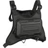 Zestivra Borsa Gilet - Materiale PU Nero Con Capacità Di 2,5 Litri, Rigido A Guscio, Supporto Per Telefono Multitasche Con Spazio Frontale Dal Design Ergonomico | Imbracatura Da Corsa Traspirante Per