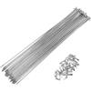Motoforti Set di 36 Raggi per bBicicletta 12G, Raggi per Ruota Bici, Acciaio Zincato 45 Color Argento 83mm