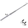 DONATIF Bilanciere Palestra in Acciaio con Fermadischi Inclusi - Bilanciere 28mm Cromato 120 cm (6 KG) - Attrezzi Palestra Casa - Fitness Home Gym - Allenamento a Casa ottimale