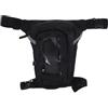 Happyyami Marsupio Borsa Multifunzionale Nero in Nylon Oxford 1680d da Gamba Piping Riflettente e Capacità 1l per Motociclisti e Ciclisti per Festa Estiva