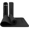 Tunturi Tappetino da yoga spesso 8 mm, antiscivolo, con tracolla, per yoga e pilates, tappetino sportivo, 183 x 61 x 0,8 cm, particolarmente confortevole, colore nero