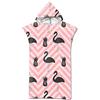 Surwin Poncho Asciugamano con Cappuccio per Uomini Donne, Stampa Asciugamano Poncho Adulto, Poncho Surf Microfibra Asciugatura Rapida Spiaggia Asciugamano Nuoto (Fenicottero-Rosa,75x110cm)