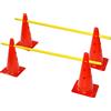 Rhinos Sports Steck huerde Set, 4 Coni multifunzione (38 cm) con 2 aste Training (1 m)