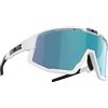 Bliz Occhiali sportivi Fusion Photochromic, matt white-brown w blue multi