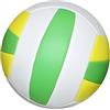 Generico Pallone da Pallavolo, Palla da Pallavolo 505A, 300 Grammi, Multicolore (Bianco, Arancione, Blu, Verde, Giallo) (Verde)