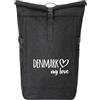 Huuraa zaino da corriere Denmark my love Zaino regalo nero melange 30-44 litri roll-top fairtrade Denmark my love Presente