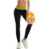 Weyot Pantaloni Sauna Dimagranti Donna, Leggings Anticellulite Vita Alta, Tuta per Sudare in Neoprene Pantaloni Snellenti Effetto Sauna per Yoga Corsa Palestra,L,Black