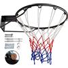 Dripex Canestro da Basket 45 cm Solido Acciaio Fissaggio a Parete con Rete in Nylon per Interni ed Esterni