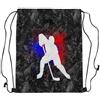 Generic Casual Sacca Coulisse Ice Hockey Hockey Player Silhouette Borsa Coulisse Personalizzato Sacca Sportiva 36X42Cm Borsa Ginnastica Per Escursioni Viaggi Vacanze