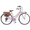 Via Veneto by Canellini Bicicletta Bici Citybike CTB Donna Vintage Retro Via Veneto Acciaio Rosa Taglia 46