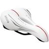 Selle Montegrappa Cucuba® Sella Montegrappa Originale con Foro Anti Prostatico Ideale per Mountain Bike in Pelle Sintetica MOD Argo 1370 (Colore: Bianco)