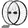 LPYDWZ Ruote MTB 26 27,5 29 Pollici Perno Passante 142mm, Freno a Disco Lega di Alluminio Cuscinetto Sigillato 32 Ore Bici Ciclismo Cerchio Anteriore e Posteriore for 7-12 Velocità 2210g(F+R,THRU AXLE