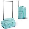 Bagasin Borsa da danza con supporto per abiti, 28 - borsone trolley per costumi da danza, borsa da viaggio con appendiabiti, borsa porta abiti per competizioni di danza (Verde)