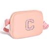 Elehui Marsupio iniziale per ragazze borse a tracolla piccola borsa da cintura per le donne Marsupio alla moda con cinturino regolabile Tracolla personalizzata ovunque Borsa sul petto Accessori da