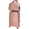Camomilla Milano Set 2 pz Valigeria, Trolley (40 lt.) + Vanity Case (15 lt.), Materiale Rigido, Ruote Pivotanti, Colore Rosegold