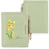 Grovjewfit Portafoglio Da Donna Personalizzato Piccolo Portafogli Con Nome Foto Borsa A Tracolla Da Donna Con Tasca Portamonete Mini Regalo Per Mamma Moglie Natale Compleanno Festa Della Mamma (E-Verde)