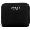 GUESS portafoglio Gregoria SLG Small Zip Around Wallet Black nero