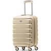 Flight Knight Valigie rigide in ABS a 4 ruote leggere per trasportare bagagli a mano approvate per oltre 100 compagnie aeree tra cui easyJet, BA, Ryanair, Air France e molti altri 55x35x25cm