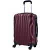 R.Leone Valigia da 1 pezzo Fino a Set 4 Trolley Rigido grande, medio, bagaglio a mano e beauty case 4 ruote in ABS 2037 (Bordò, S Bagaglio a mano)