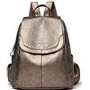 HQQN Zaini da donna Borsa da viaggio in morbida pelle di design da donna Borse da viaggio, oro