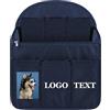 Muka Inserto organizer per zaino in nylon personalizzato, organizer per zaino pieghevole per uomo e donna, organizer per borsa a tracolla leggero e impermeabile