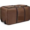 PPQIRU Borsone Con Rotelle Borsone con ruote for lo spostamento di una borsa grande in tessuto Oxford impermeabile e spesso, artefatto in movimento, borse da viaggio uomo grandi dimensioni(Brown)