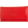 DUDU Portachiavi Classico in Vera Pelle Uomo Donna Multicolore a 6 Ganci Rosso fiamma