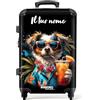NoBoringSuitcases.com Valigia Personalizzabile, Valigia Grande, Serratura TSA, Valigia Media, Valigia 20 kg, Valigia Trolley Grande, Suitcase Large, Valigia Grande 23 kg (67cm - 72L) (Cane - Blu)