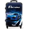 NoBoringSuitcases.com Valigia Bambini, Valigia Grande, Valigia Personalizzabile, Trolley Bambino, Valigia Per Bambini, Serratura TSA, Valigia Grande 23 kg (67 cm - 72 L), (Auto - Blu)