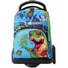 Shout T-Rex | Zaino Trolley Sganciabile da Scuola Elementare e Media per Bambini con Ruote in Gomma Zainetto da Bambino o Bambina - Trolley D-Touch