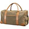 Shangyue Borsa da viaggio ricamata personalizzata, borsa da viaggio in tela di fine settimana con nome ricamato per uomo regalo di compleanno personalizzato, Verde, Moda