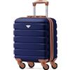 Flight Knight Valigie rigide in ABS leggere a 4 ruote - Bagaglio a mano approvato per oltre 100 compagnie aeree come British Airways, Ryanair e easyJet, valigia da cabina 45x36x20cm