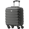Flight Knight Valigie Rigide in ABS Leggere con 4 Ruote, da Cabina e Stiva, Approvate per oltre 100 Compagnie Aeree tra cui EasyJet, British Airways, RyanAir, Virgin Atlantic, Emirates e molte altre