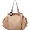 GLSAYZU Borsa da viaggio trasformabile, grande capacità, pieghevole, borsa da viaggio per donne, borsone, cachi, Pieghevole
