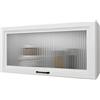 PEBFHSQW pensile Pensile Ribaltabile Con Anta In Vetro In Lega Di Alluminio Credenza Della Cucina Portaoggetti Da Bagno Mensole Sospese A Parete(60 * 30 * 25cm)