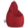 Happers Pouf Poltrona Sacco con Imbottitura per Sedersi Grande Puff per Bambini Adulti Morbido Puffo Interno Bean Bag Chair Gigante per Salotto Lettura Granata XL