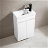 NUESTRA VIDA Mobile Bagno Sospeso con Lavabo, 41x23x62.5 cm | Arredobagno Compatto per Piccoli Spazi | Set Moderno per Bagno Ospiti o Secondo Bagno | Bianco | Senza Rubinetto