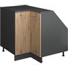 Vicco Mobile cucina angolare per sottotetto R-Line, Rovere artigianale, 75.6 cm con 1 porta, carcassa dell'armadio profondità 60 cm