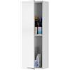 Abitti Armadietto da bagno o cosmetici per appendere sulla parete, colore: bianco lucido 30 x 85 x 25 cm