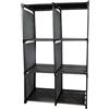 MAKA change your life quality Scaffale Componibile Cubo Guardaroba Modulare Armadietto Fai da Te Scarpiera Divisoria in Plastica 3 o 6 Cubi Armadio Portaoggetti Organizer Cameretta Bambini Ripostiglio Libreria Tessuto (6 Cubi)