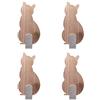 TentHome - Gancio adesivo da parete, per asciugamani, decorativo, senza foratura, a forma di gatto, in acciaio inossidabile, per bagno, cucina, 4 pezzi (oro rosa)