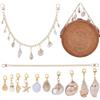 PH PandaHall 40cm Catena per Borsa con Conchiglie Marine per Donne Charm per Borsa da Spiaggia Oceano con 20pz Perle di Conchiglia per Borsetta Portafoglio Borse a Spalla, Ciondolo: 13~37mm
